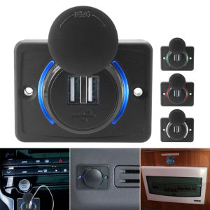 Kebidumei Quick Charge QC3.0 Dual USB 3.1A Car Charger Power Socket Phone Charger Adapter Panel