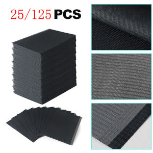 25/125pcs Disposable Tattoo Clean Pad Mat Waterproof Paper Tablecloths Double Layer Sheets Tattoo Accessories Black Napkin Cover
