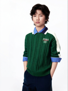 PUMA | New Knit Childs Sweater College Style Turn-Down Collar