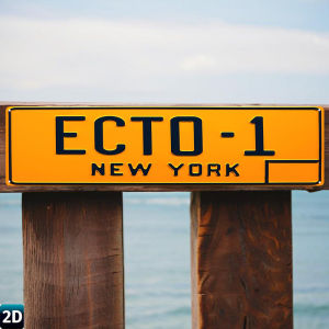 Tấm Biển Số Xe Cổ Điển New York Nghệ Thuật Treo Tường 16x4 Inch ECTO-1 Thiết Kế Bằng Nhôm Trang Trí Có Lỗ Bốn Góc Để Trang Trí Trong Nhà/ngoài Trời