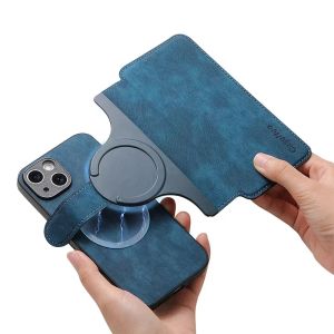 Magnetic 2 In 1 360 Protection Flip Card Wallet Case For iPhone 17E 17 16E 16 15 14 13 12 Pro Max Plus PU Leather Phone Cover