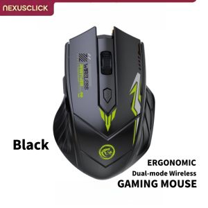 Chuột Chơi Game Không Dây NexusClick Dual Mode 6 Nút Lập Trình Được Thiết Kế Công Thái Học Sạc Lại Được Hoạt Động Êm Ái Dành Cho Laptop