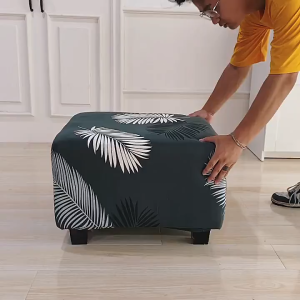 【 Buy 1 Take 1 】Stretch polyester home hotel universal footstool cover chair cover all-inclusive dust cover cover fabric color/solid color