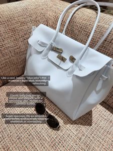 MEIYANG | Fairy Blue See-Through PVC Kelly Tote Shoulder Bag
