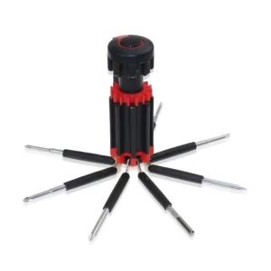 8 in 1 Folding Screwdriver Multitool with LED Light Slotted Phillips Bits Precision Hand Tool for Household Electronics Repair