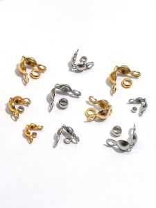 Stainless Steel Bead Clasp Positioning DIY Material Kit Handmade Pearl Necklace Mobile Phone Chain Jewelry Accessories
