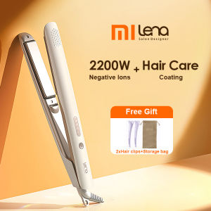 Xiaomi Lena 2 in 1 Portable Mini Straightening Iron Hair Straightener Hair Curler Constant Temperature 2200W Anion Hair Curling Iron Daily Straight Hair Styling Tools