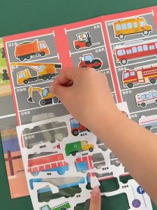Baby Toy Reusable Sticker Books for Kids Toddler Sticker Books Educational Learning Toys