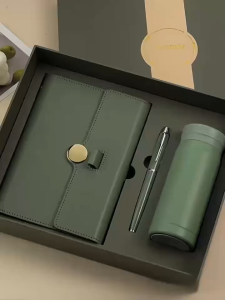 Best Selling A5 Three Fold Notebook Metal Luxury Pen Gift Set Executive Class Gift Set 3 in 1 Tumbler + Planner + Pen for Corporate Give