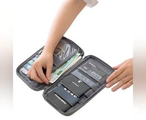 【SG】Multifunction Passport Holder Waterproof Fashionable Passport Cover Travel Bag Wallet Ticket Holder Document Organizer Card Case with Zipper for Men &Women