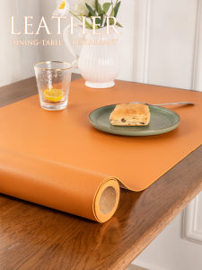 Waterproof Oil-resistant Leather Table Mat JLF Dining Table Cloth Heat Insulation PVC Anti-scalding Luxury Sensation Easy Care