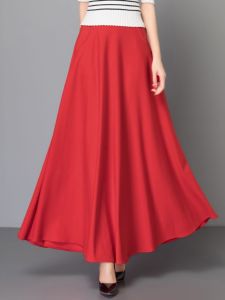 2024 High Waist A-Line Long Skirt Maxi Black Dance Womens Style Versatile plus Size Korean Design Half-length Bodycon Skirt