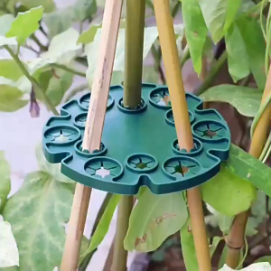Circular pillar climbing trellis garden bamboo tray plastic wrapped steel pipe fixing frame bamboo pole tripod plant fixator bamboo pole