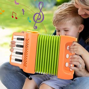 ของเล่นหีบเพลง 10 คีย์ 8 Bass Accordion Instrument การศึกษาของเล่นเด็กเพลง Interest Development ของเล่นเด็กของขวัญเริ่มต้น