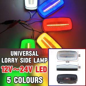 12V-24V Universal LED LAMPU TEPI Lampu Sisi Side Lamp Marker Light Lorry/Bus/Trailer/Truck Running Turn Signal MERAH KUNING HIJAU PUTIH BIRU