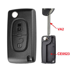 YOCASTY Remote Key Case For Peugeot 207 307 308 407 607 807 For Citroen C2 C3 C4 C5 C6 Flip Folding Car Key Shell 2/3/4 Buttons