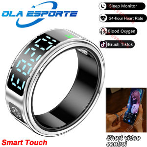 New Touch Display Screen Smart Ring Gesture Operated Camera Video Health Monitor 5ATM Waterproof Multiple Sports Modes Smartring