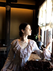 💥[A491] Áo len kiểu nữ PHỐI BÈO 2 CÁNH TAY LOE dài họa tiết hàng Quảng Châu sang chảnh - L2M