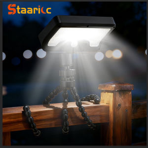 90/108LED Solar Motion Sensor Light Flexible Octopus Tripod 3 Modes USB Solar Dual Charge IP65 Waterproof Garden Yard Security L