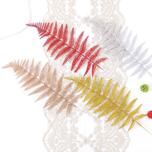 Bộ 5 Lấp Lánh Nhân Tạo Lá Cây Giáng Sinh Đồ Trang Trí Đám Cưới Sắp Xếp Năm Mới Vòng Hoa Tự Làm Đảng Vòng Hoa Phụ Kiện