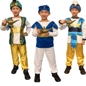 Boys Arab Prince Clothing Kids Indian Clothing Lamp of Aladdin Cosplay Clothing Prince of Sudan Clothing