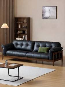 WEISHA | Vintage Genuine Leather 3 Seater Sofa