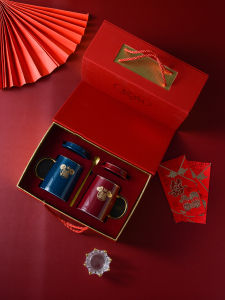 Wedding Gift Creative Couple Ceramic Cups Engraved Gift Box Set New Bride And Groom Matching Cups Festive Celebration Items