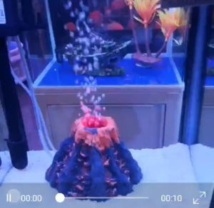Mô hình đầu Sủi Oxy Hình núi Lửa phun trào - trang trí hồ cá Cảnh
