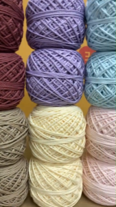 เชือกฟอก (2มิล 100g) ไหมถักโครเชต์กระเป๋างานฝีมือ ตราปลาคาร์ฟ carp สีสวย สีไม่ตก ถักง่าย สีพาสเทล