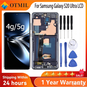 OLED For Samsung Galaxy S20 Ultra LCD G988F G988B/DS with Frame Display Touch Screen Digitizer For Samsung s20Ultra replacement