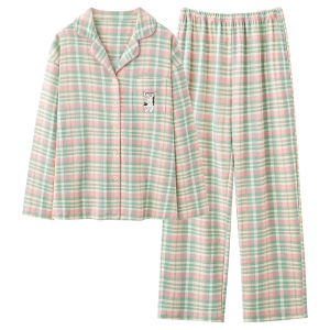 MiiOW | Pure Cotton Sleepwear Set For Women Spring Autumn Long Sleeve Home Clothes Outwear Style Comfortable Soft Fabric Catman Brand