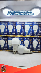 Bohlam LED 18W Proxima PAKET ISI 12 PCS Lampu LED Putih Cahaya Super Terang 18 WATT Proxima E27 SNI Original Isi 12 Pcs Lampu Garansi