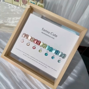 Sansu 7 สี ชุดยาทาเล็บเจลแมวตา(แผนภูมิสีฟรี)สีเจลแคทอายเนื้อซาติน สีเจลทาเล็บแคทอาย สีลูกแก้วแคทอาย