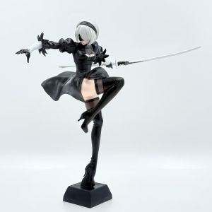 Bandai | 24CM NieR Automata YoRHa No. 2 Type B figma 2B Lifeform Kaine Nier PVC Action figure doll model Collectible statue figura gift