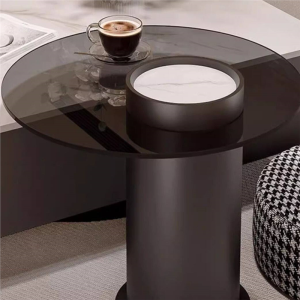 Black Square Luxury Minimalist Living Room Coffee Table