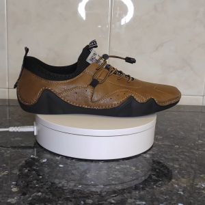 Prikol British Klasik Kulit Sepatu Pantofel Pria Formal Tali Handmade Sepatu Loafer Olahraga Kantor Lentur Karet Cowok 087