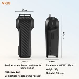 VRIG All Round Protective Cover for DJI Pocket 4 ABS Silicone Shell Built in Filter Tray Anti Scratch Pads Portable
