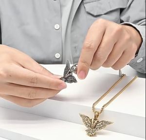 Kemstone Retro nam đôi Đại Bàng mặt dây bằng thép không gỉ trang sức vòng cổ