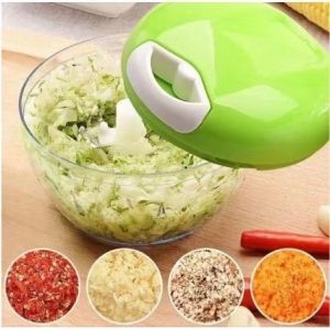 Fu billion HSM Multi-Function Manual Mincer Vegetable Meat Grinder Chopper Tool stainless steel blade (Green)