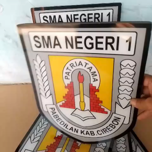 Papan Label Logo Akrilik Custom Design Kota Provinsi Kabupaten Kedinasan Oganisasi Komunitas