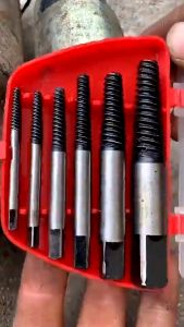 Bộ tháo bu lông ốc vít gãy  Bô 5 mũi nhổ ốc vít từ 3-18mm khoét ốc gãy trờn ren