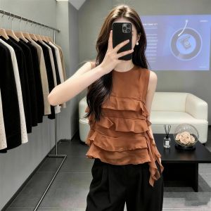 SHUAIYUE | Áo Blouse Quây Nhiều Tầng Voan Mềm