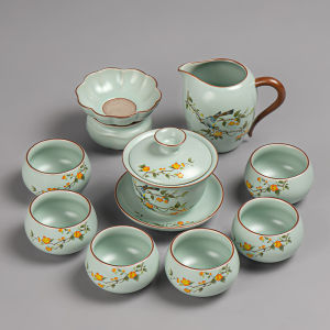XIANGYE | Celadon Luxury Tea Set Pot Cup Set