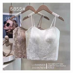 เสื้อกั๊กผ้ากำมะหยี่รุ่ยสีทอง 5855 ทรงเกาะอก ทรงฟอร์ม a ทรงยาวปานกลาง สำหรับผู้หญิง เสื้อกั๊กสายเดี่ยวเกาะหลัง สไตล์ฤดูใบไม้ร่วง 2022