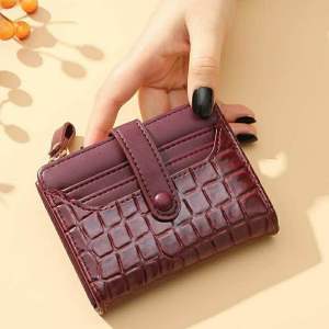 Dompet Wanita Silvania / Dompet Genie Croco Leather / Dompet Lipat / Dompet Kartu