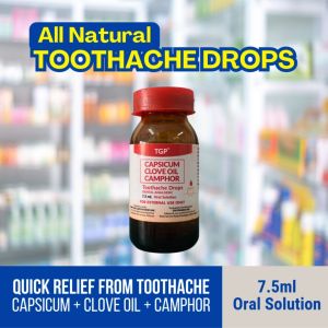 Toothache Drops [Eugenol | Capsicum | Clove Oil | Camphor] 7.5ml Drops