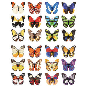 【New Arrival】 Butterfly Wall Stickers Set for Home Decoration with Light DIY Diamond Painting 6Pcs Colorful Wall Art