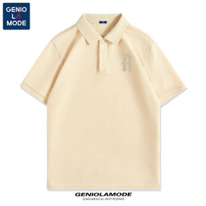 Genio Lamode Mens Short Sleeve Polo Shirt Summer New Style Handsome Large Size Collar Trendy T-Shirt Casual Youth Fashion