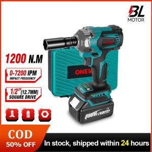 1200N.M Brushless Electric Impact Wrench 1/2 inch Cordless Screwdriver 3 Function Electric Wrench for Makita 18V Battery