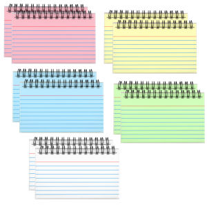 10Pcs 500 Sheets Index Cards 3x5inch Multicolor Index Cards Spiral Bound Index Cards with PVC Cover Easy to Tear Lined Revision